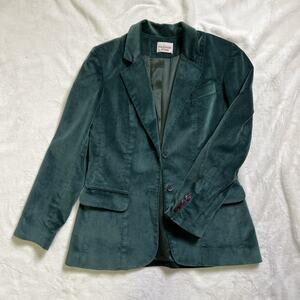 Fashion Star size 10 Velvet Green Blazer Vintage 1990s (Fits Like A Small)